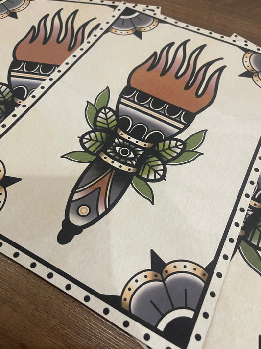 Torch - A4 art print